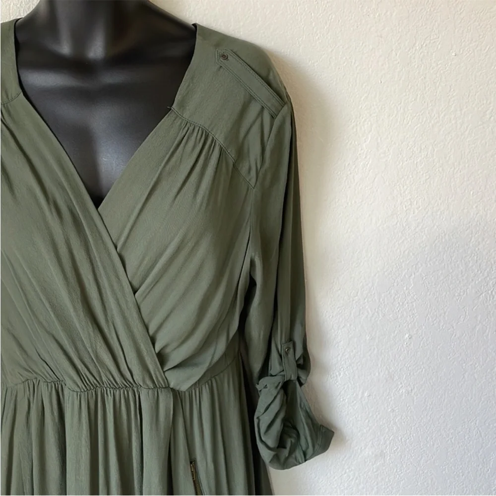 Anthropologie Olive Green Dress - Picture 2 of 6